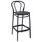 Luxury Commercial Living 41.75" Black Solid Outdoor Patio Bar Stool